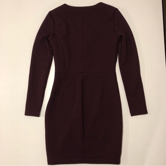 Dynamite Long Sleeve Dress Burgundy Color Womens size Small - Picture 7 of 10